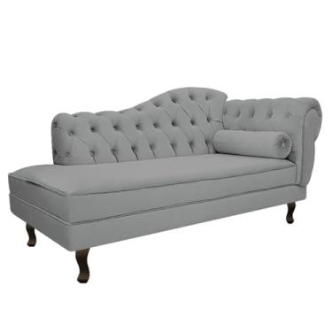 Imagem de Divã Recamier Juliana Lado Esquerdo 120 cm Corano Cinza - Amarena Móveis