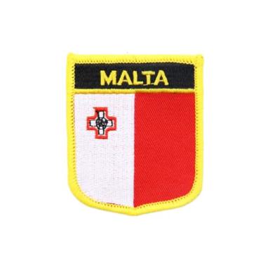Imagem de Ruoming 1 PÇ Patch de bandeira de Malta, bordado a ferro ou costurado, tático, militar, nacional de Malta