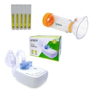 Imagem de Espaçador + Inalador Nebulizador + Soro 50 Ml G-tech