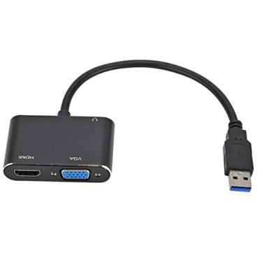 Imagem de Kesoto Adaptador USB 3.0 para VGA, alto suporte, expansão de três portas