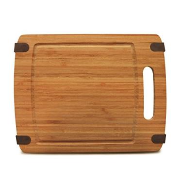 Imagem de Tábua de corte com silicone 30x23x1,6 cm (Bambu)