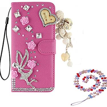 Imagem de Capa para Xiaomi Poco X4 Pro 5G, carteira de couro brilhante, capa protetora para celular e alça de pescoço [suporte] [compartimentos para cartões] [fecho magnético] para Xiaomi Poco X4 Pro 5G capa de