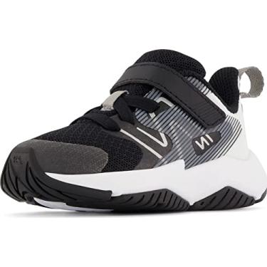 Imagem de New Balance Tênis de corrida infantil Rave Run V2 Hook and Loop, Sapato Infantil, Pretobranco, 5 Wide Toddler