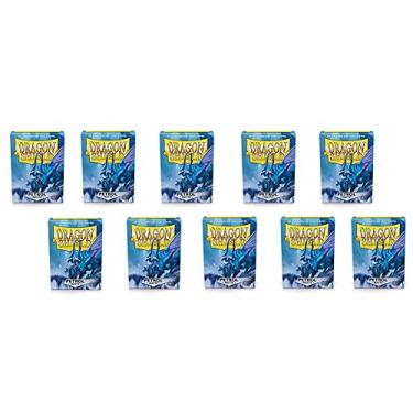 Imagem de 10 Packs Dragon Shield Matte Petrol Standard Size 100 ct Card Sleeves Display Case