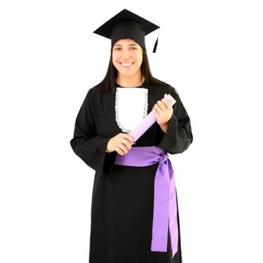 Imagem de Conjunto de Formatura Completo, Beca, Capelo, Jabô, Faixa e Canudo (Lilas, Infantil 02)