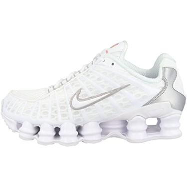 Imagem de Nike Regata feminina fitness e exercício, Multicolorido Branco Metálico Prata Max Laranja 000, 36