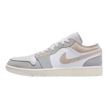 Imagem de Nike Air Jordan 1 Low Grade School, Cinza tecnol gico/madeira de orewood marrom-branco, 6 Big Kid