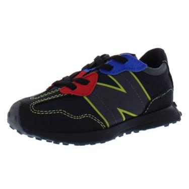 Imagem de New Balance Tênis infantil 237 V1 com cadarço, Preto/vermelho/azul., 4 Toddler