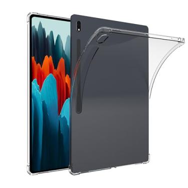 Imagem de Capa protetora transparente Asgens Clear Case para Samsung Galaxy Tab S7 FE/ S8 Plus/ S7 Plus 12.4",silicone TPU leve e fina para Samsung Galaxy Tab S7 FE/ S8 Plus/ S7 Plus 12.4"
