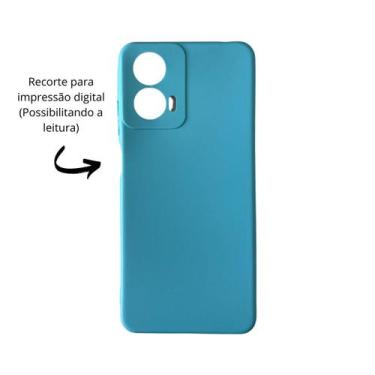 Imagem de Capa Aveludada Compatível Motorola Moto G04 Recorte Digital - DB, Azul