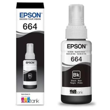 Imagem de Tinta Epson 664 T664120 T664120AL Preta Original para Ecotank L355 L36