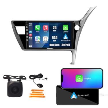 Imagem de Kunfine CarPlay Android Navegação Automática Rádio GPS Estéreo Câmera Reversa Tela IPS Touchscreen 10 polegadas Tablet Pad Pad Media Player para Toyota Corolla 2017-2019(RHD), se aplicável Quad Core