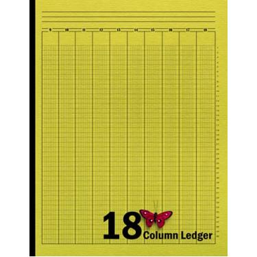 Imagem de 18 Column Ledger: Accounting Record Keeping Notepad, 120, Size 8.5"X11"(Volume-9)