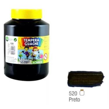 Imagem de Tinta guache Preto 500 ml  Acrilex