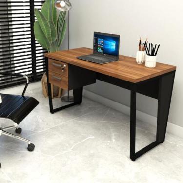 Imagem de Escrivaninha 135cm com 2 Gavetas Pés em Metal F5 Office - F5 Office G,