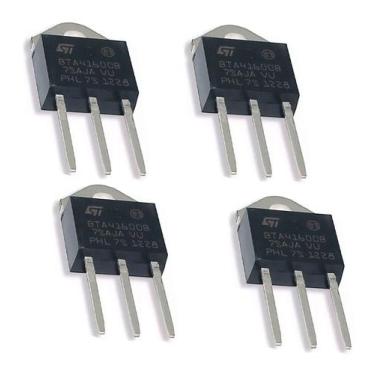 Imagem de Transistor Bta41600B Triac 40A 600B Kit 4 Unidades Bta41-600b 600v