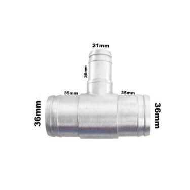 Imagem de Conexão T Aluminio Redução 35x20x35mm Adaptação Universal - PARAISO DA
