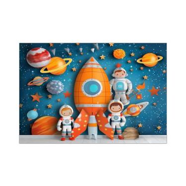 Imagem de Fundo Fotográfico 2,20 x 1,50 - Cenário Astronauta Foguete 003 - Via C