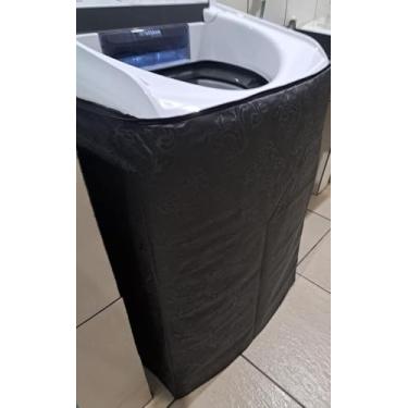 Imagem de Capa para Maquina de Lavar Brastemp 7 a 8kg / Ative 11 a 12kg de Zíper Flanelado e Resistente ** IMPERMEAVEL