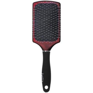 Imagem de Escova Cerdas Looping Para Apliques e Mega Hair Belliz, Preto e Roxo