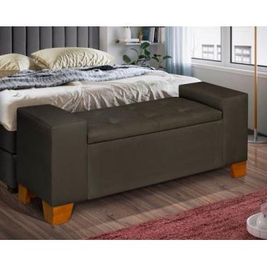 Imagem de Recamier Baú Berlin 130 cm Sapateira Quarto Puff Closet Nicho Organiza