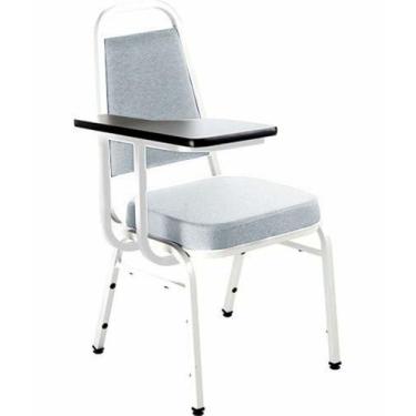 Imagem de Cadeira Universitária Empilhável Linha Hotel Plus Cinza - Design Offic