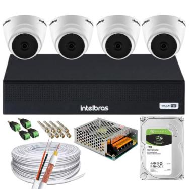 Imagem de Dvr 1004-c 04Canais intelbras 04 Cameras 1220D mic C/ Áudio hd 1tb