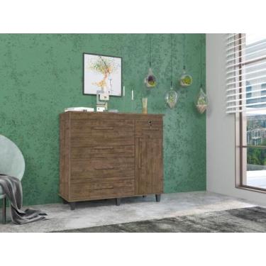 Imagem de Cômoda Organizadora TU 5 Gavetas + 1 Porta Cor Canela - SM