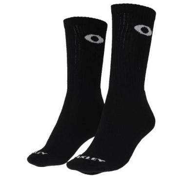 Imagem de Meia Oakley Crew Sock Blackout, 34-38, Preto