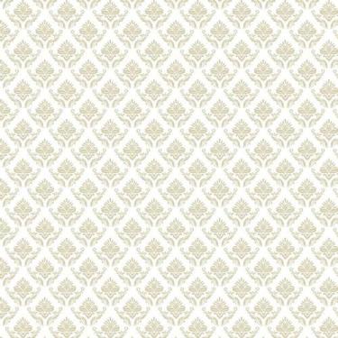 Imagem de Papel De Parede Branco E Mostarda Adesivo Sala Quarto Casal - LRP