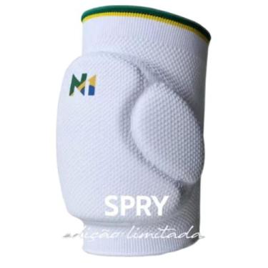 Imagem de Joelheira Volei N1 SPORT com Protecao SPRY BRASIL, Branco, Verde, Amar