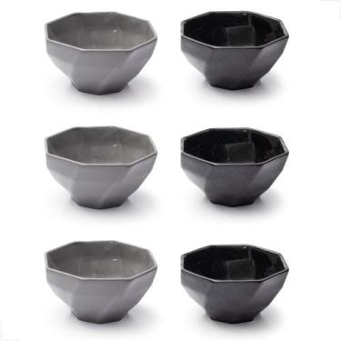 Imagem de Conjunto 6 Bowls 350ml Tigela Cumbuca Cerâmica para Saladas Cereais So