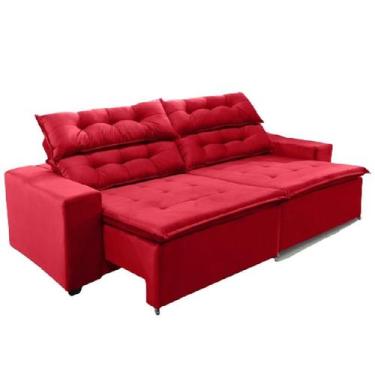 Imagem de Sofá Concept 2,50 metros Retrátil e reclinavél com Molas Suede Light V