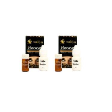 Imagem de Kit 2 Unidades Tinta Henna Sobrancelha Profissional Makiaj Makeup Rena