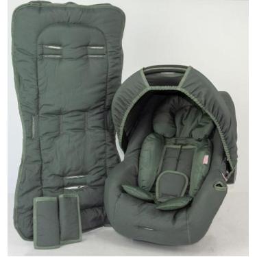 Imagem de Capa bebê conforto+carrinho+redutor - cinza chumbo - ALAN PIERRE BABY