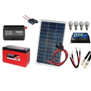 Imagem de Kit Gerador de Energia Solar Off Grid 100Wp - Resun, 220V