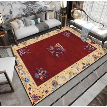 Imagem de Arte Sala de estar Tapete Casa Quarto Cabeceira Moda Macio Tapete Antigo Mesa de Centro Tapete de Pelúcia, SY276, QD, 100x160cm