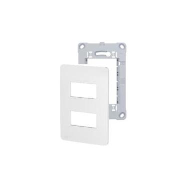 Imagem de Placa 4X2 2 Módulos S730121274 Gamma Silver Orion Schneider