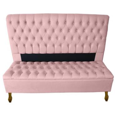 Imagem de Cabeceira E Recamier Iza Para Cama Box Casal Queen 1.60 - Suede - Sv D