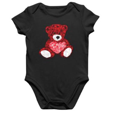 Imagem de Body Bebê Algodão Urso Mosaico - Foca na Moda, Preto, M