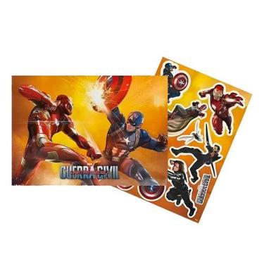 Imagem de Painel Decorativo - Capitão America: Guerra Civil - 10 unidades - Regi