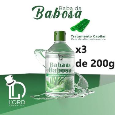 Imagem de Kit com 3 Baba da Babosa (Aloe Vera) 200g Cabelos e Pele Lord Cosmetic