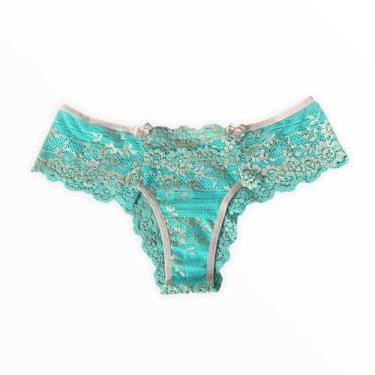 Imagem de Calcinha Fio em Renda - Via Sedução, GG (46), Verde com nude