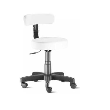 Imagem de Cadeira Mocho Podologo Slim Corano Branco - Urban