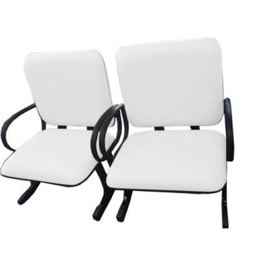 Imagem de 02 Cadeiras para Escritório para Obesos até 250kg Branco - Design Offi