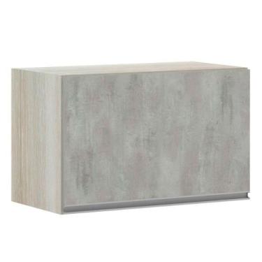 Imagem de Armário Basculante 60cm 1 Porta Lis Legno Crema C/Concreto - LUCIANE M