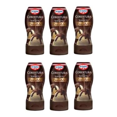 Imagem de Kit c/ 6un Cobertura para Sorvete Chocolate 190g - Dr. Oetker