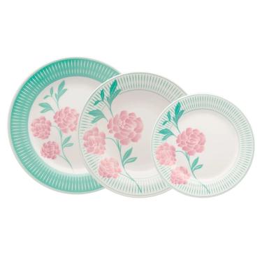 Imagem de Aparelho de Jantar Oxford Bloom Biona em Cerâmica 12 Peças