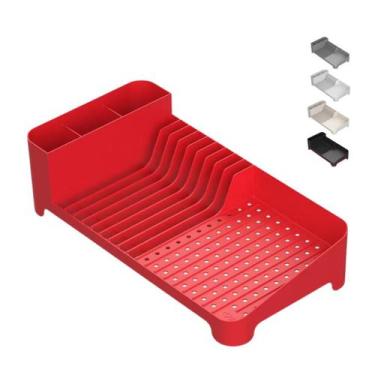 Imagem de Escorredor de Louça Ou Trium Compacto Porta e Seca Pratos Suporte p/ C