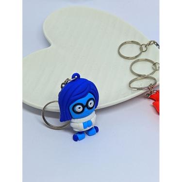 Imagem de Chaveiro com Mini Boneco 3D Emborrachado Personagem Divertidamente 2 Filme Emoções Chaveiros Divertida Mente Lembrança